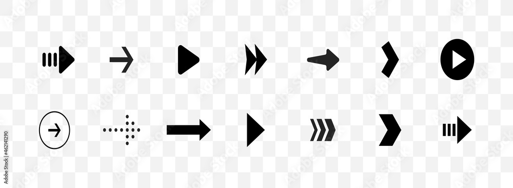 Poster Vector arrows set. Arrow icons. Arrow sign. Vector graphic