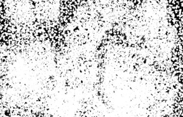 Grunge black and white pattern. Monochrome particles abstract texture. Background of cracks, scuffs, chips, stains, ink spots, lines. Dark design background surface.