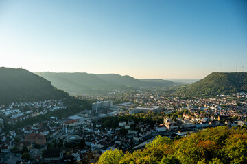 View towards Geislingen from Helfenstein Castle