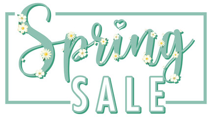 Spring sale banner template