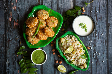 Sabudana vada or Fried Sago, Indian dish for fast and festive season