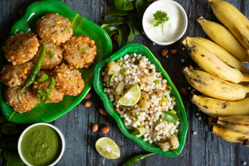 Sabudana vada or Fried Sago, Indian dish for fast and festive season