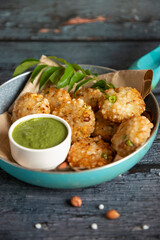 Sabudana vada or Fried Sago, Indian dish for fast and festive season