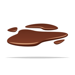 Mud puddle vector isolated illustration
