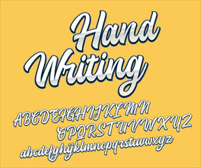 Hand Writing editable text effect and text style alphabets In Graphic Style