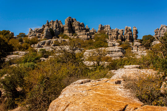 Torcal de Antequera, en la localidad de Antequera, provincia de M&aacute;laga, Andaluc&iacute;a, Espa&ntilde;a.