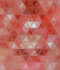 pattern and  translucent triangular mosaic designs inspired by close-up heart shaped rose pink pomegranates fruit kernel seed