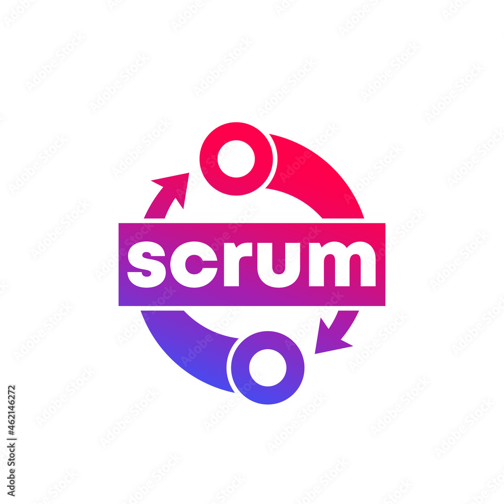 Poster scrum vector icon for web