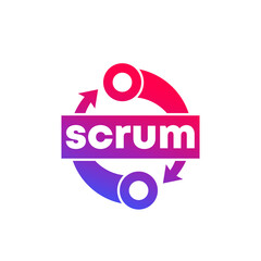 Obraz premium Scrum vector icon for web