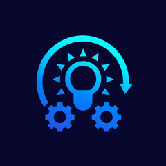 Implementation or idea execution vector icon