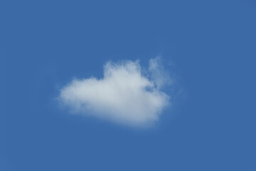 White clouds against clear blue sky for background or template