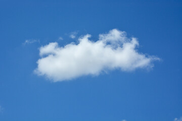Fototapeta premium White clouds against clear blue sky for background or template