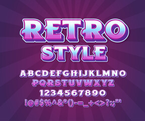 80's retro alphabet font editable text effect and text style alphabets In Graphic Style
