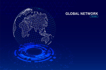 Abstract global technology background
