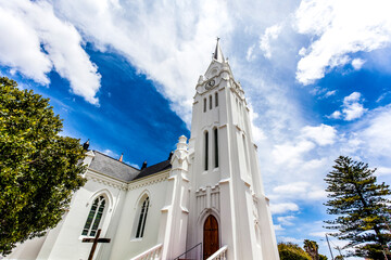 Exterior of the Dutch Reformed Church in Bredasdprp, Western Cape, South Africa