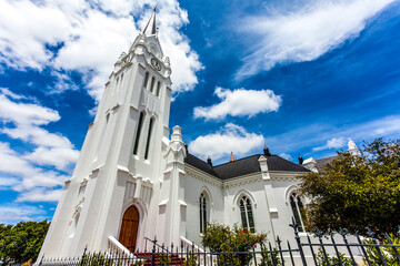 Exterior of the Dutch Reformed Church in Bredasdprp, Western Cape, South Africa