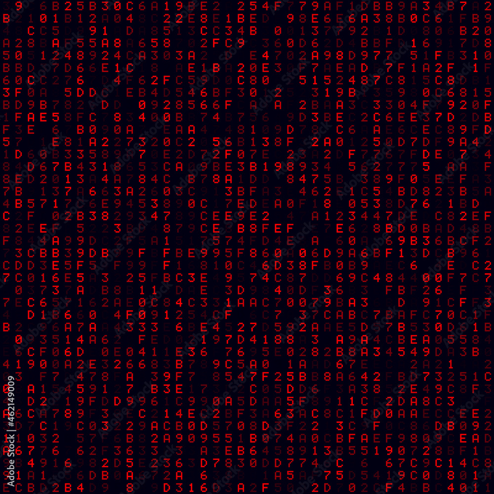 Poster digital background. red filled hexadecimal background. medium sized seamless pattern. neat vector il