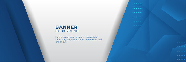 Obraz premium Modern abstract gradient dark blue and white banner background