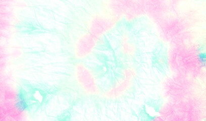  Blue Watercolor Batik Repeat. Tie Bleach Light