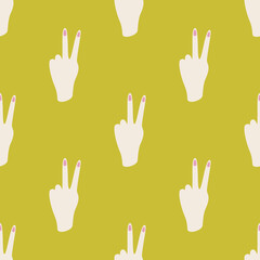 Seamless vector hands gesture pattern. Stylish pattern for design, fabric, textile etc.