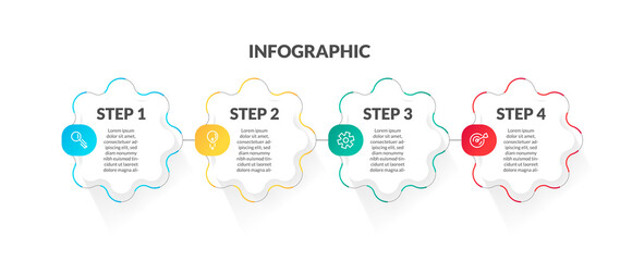 modern minimalist gradient infographic with shadow. perfect for presentation, process diagram, workflow, and banner