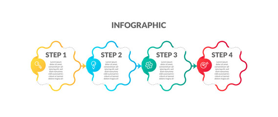 modern colorful gradient infographic. perfect for presentation, process diagram, workflow, and banner