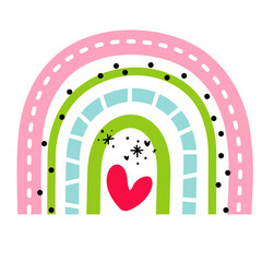 Christmas Rainbow illustration