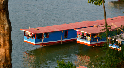 Tourist boat on Mekong River