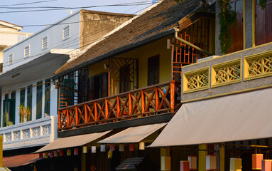 Architecture of ancient town in Luang Phrabang, Laos