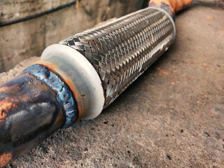 Exhaust Flexible Joint For Car System. Automotive Stainless Steel Muffler Connection. The new metal...