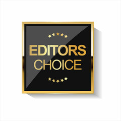 Obraz premium Golden editors choice badge on white background