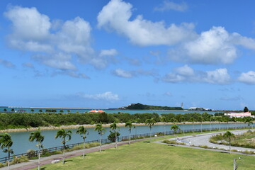 沖縄の海（瀬長島が見える風景）