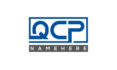 QCP creative three letters logo	