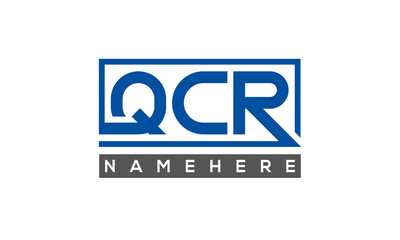 QCR creative three letters logo	