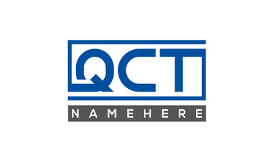 QCT creative three letters logo	