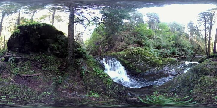 360 Grad Video, Wasserfall in der R&ouml;tenbachschlucht