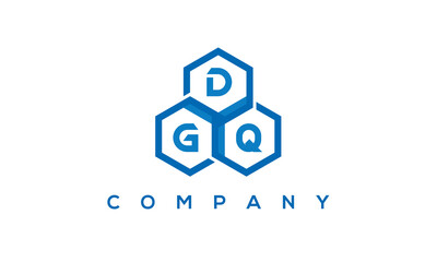 DGQ three letters creative polygon hexagon logo