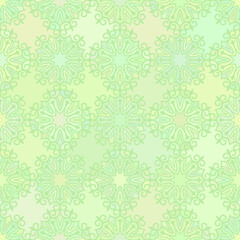 Abstract vector background Seamless central asian pattern Green color