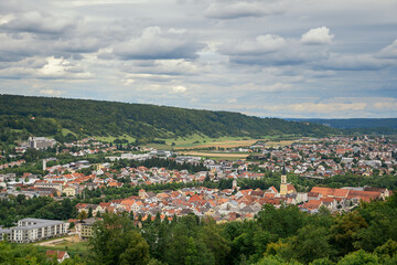Fototapeta na wymiar beautiful summer view of nature in bavaria city kelheim 