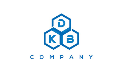 DKB three letters creative polygon hexagon logo