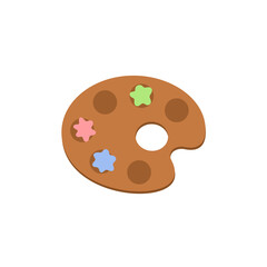 A palette of colors in a flat style on a white background.