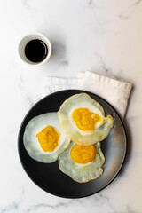 Vegan egg made from pumpkin and starch
