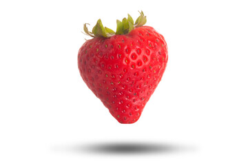 Strawberry whole close up isolated on white