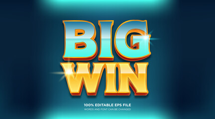 Big win text style effect	
