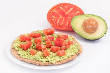 integral FAJITAS with tomato and avocado served with tortillas