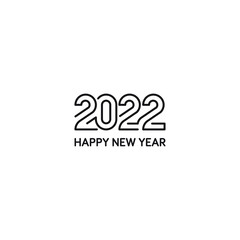 Happy new year 2022. Vector logo icon template