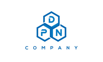 DPN three letters creative polygon hexagon logo