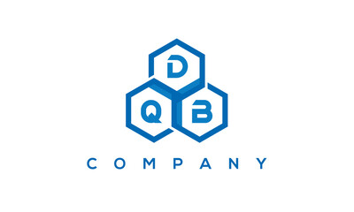 DQB three letters creative polygon hexagon logo