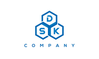 FSK three letters creative polygon hexagon logo