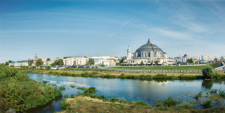 View at Tula State Museum of Weapons and Dreyyera street. Tula. Russia. September 2021